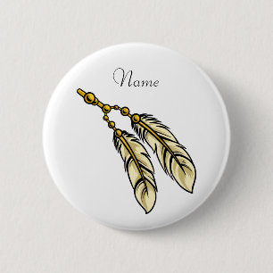 Apache Feathers Thunder_Cove 6 Cm Round Badge