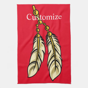 Apache Feathers Thunder_Cove Tea Towel
