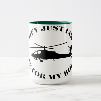 Apache Helicopter funny mug