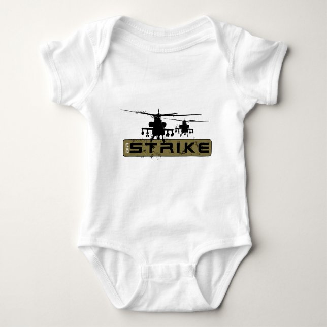 Apache Helicopters Baby Bodysuit (Front)