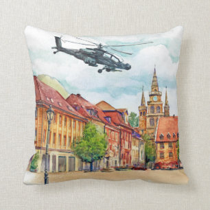 Apache in Ansbach Cushion