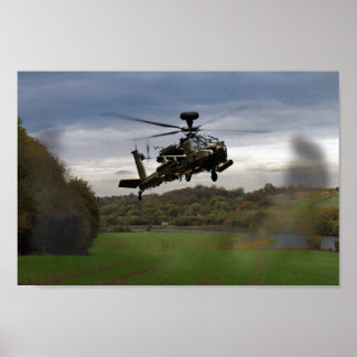 Apache In The Field Poster