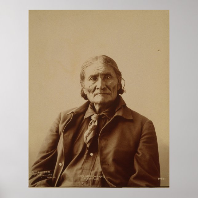 Apache Indian Leader Geronimo by Adolph F. Muhr Poster (Front)
