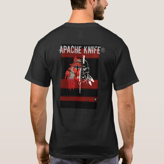 Apache Kinfe®️™️🇺🇸 ShadowWolf Blades T-Shirt (Back)