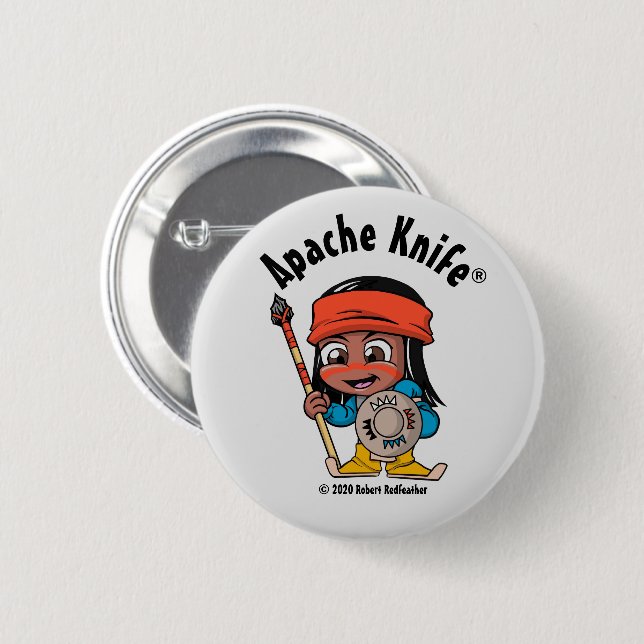 Apache Knife®™ Apache Kid 4.B button (Front & Back)