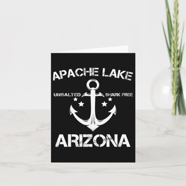 Apache Lake Arizona Funny Fishing Camping Summer G Card (Front)
