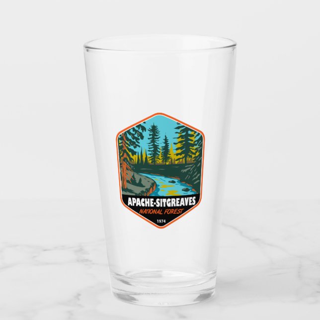 Apache Sitgreaves National Forest Vintage Glass (Front)