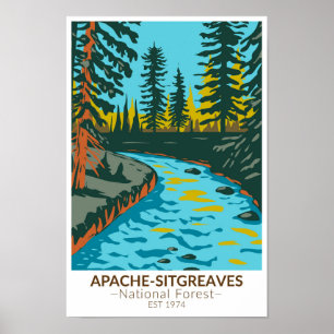 Apache Sitgreaves National Forest Vintage Poster