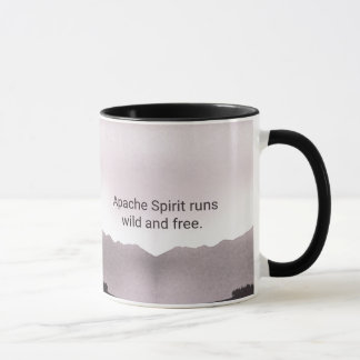 Apache Spirit Custom Typography Coffee Mug