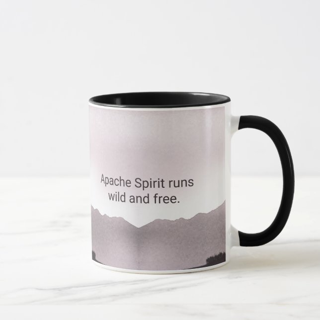 Apache Spirit Custom Typography Coffee Mug (Right)