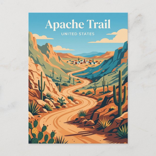 Apache Trail near Tortilla Flat Arizona Postcard (Front)