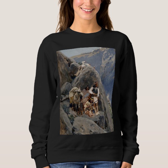 Apache Warriors: Ambush on American Cavalry Sweatshirt (Front)