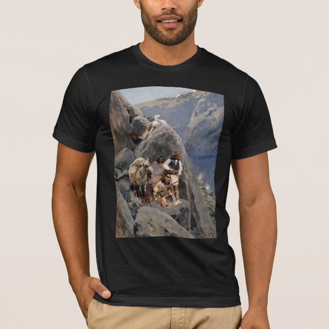 Apache Warriors: Ambush on American Cavalry T-Shirt (Front)
