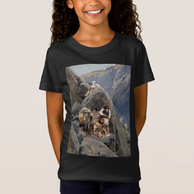 Apache Warriors: Ambush on American Cavalry T-Shirt (Front)