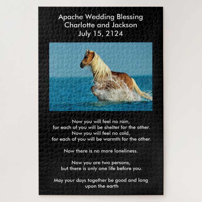 Apache Wedding Blessing Arabian thoroughbred horse Jigsaw Puzzle (Vertical)