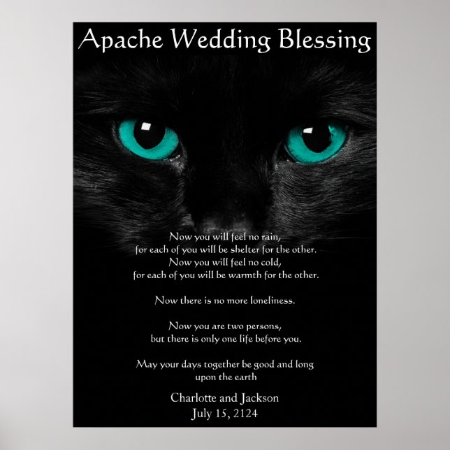 Apache Wedding Blessing Black Cat Poster (Front)