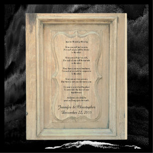 Apache Wedding Blessing Old Wood Background 8x10 Wood Wall Art