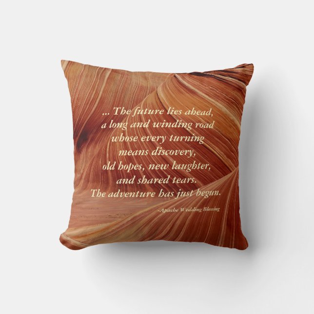 Apache Wedding Blessing, Personalised Southwest Cushion (Front)