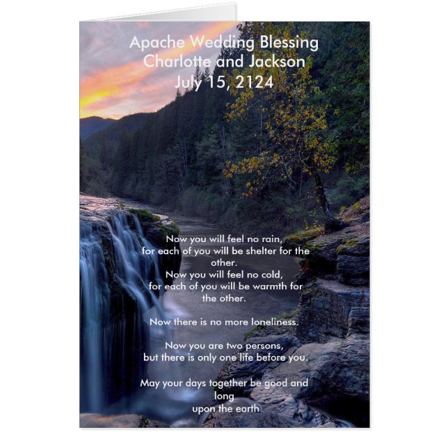 Apache Wedding Blessing River (Front)