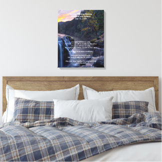 Apache Wedding Blessing River Water Falls Canvas Print