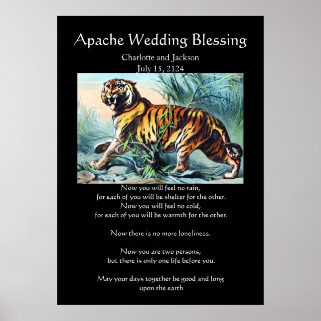 Apache Wedding Blessing Sabre Toothed Tiger Poster (Front)