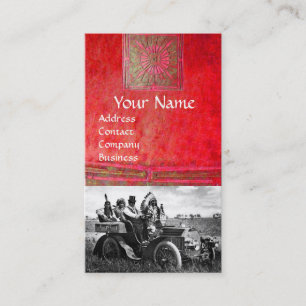 APACHES AND GERONIMO DRIVING A MOTOR CAR BUSINESS CARD