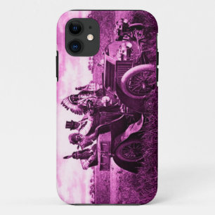 APACHES AND GERONIMO DRIVING A MOTOR CAR iPhone 11 CASE