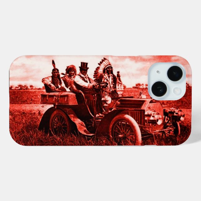 APACHES AND GERONIMO DRIVING A MOTOR CAR Case-Mate iPhone CASE (Back (Horizontal))