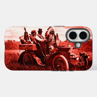 APACHES AND GERONIMO DRIVING A MOTOR CAR iPhone 16 CASE