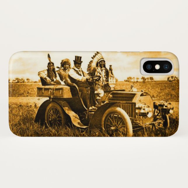 APACHES AND GERONIMO DRIVING A MOTOR CAR Case-Mate iPhone CASE (Back (Horizontal))