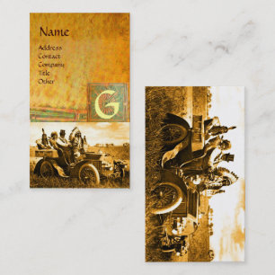 APACHES AND GERONIMO DRIVING A MOTOR CAR, Monogram Business Card