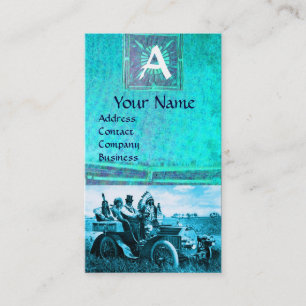 APACHES AND GERONIMO DRIVING A MOTOR CAR, Monogram Business Card