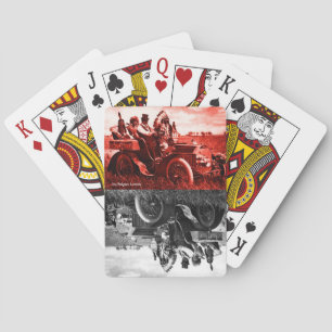 APACHES AND GERONIMO DRIVING A MOTOR CAR PLAYING CARDS