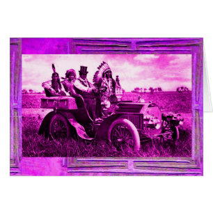 APACHES & GERONIMO DRIVING MOTOR CAR Father's Day
