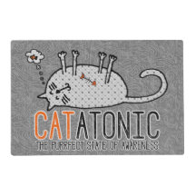 APAL - CATatonic Funny Cat Pet Dinner Mat