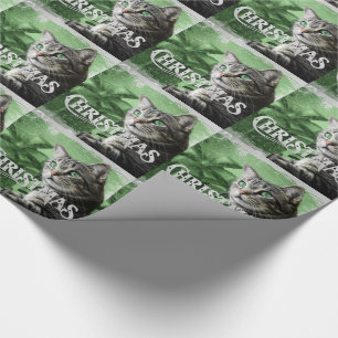 APAL - Christmas Silver Tabby Cat Wrapping Paper