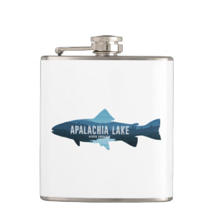 Apalachia Lake North Carolina Fish Hip Flask