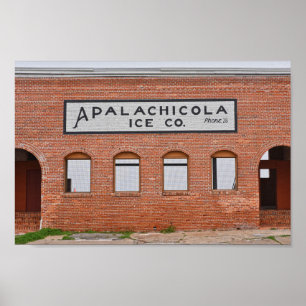 Apalachicola Ice Company Sign, Florida Poster