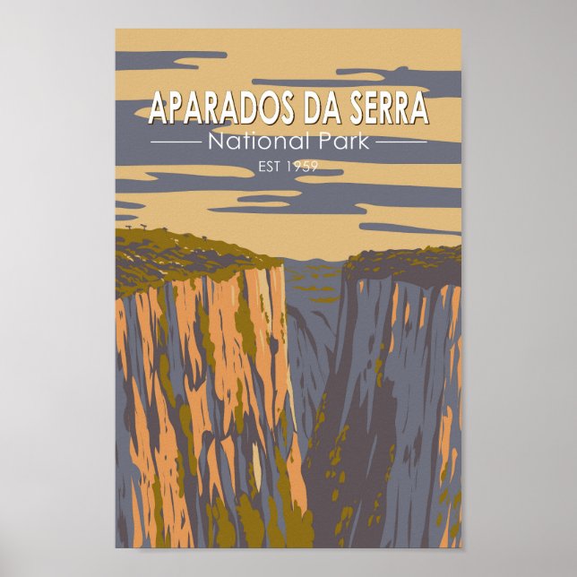 Aparados da Serra National Park Brazil Travel Art  Poster (Front)
