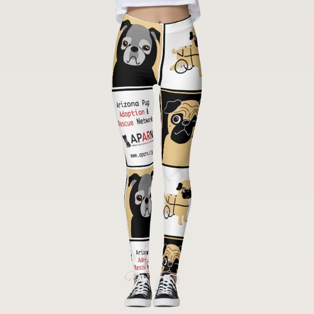 APARN Rescue Pug Custom Leggings (Front)