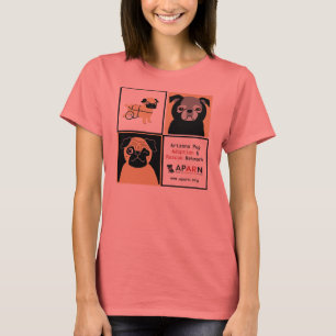 APARN Rescue Pugs Ladies Melange Ringer T-shirt