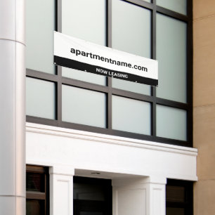 Apartment Community Website Now Leasing White Banner