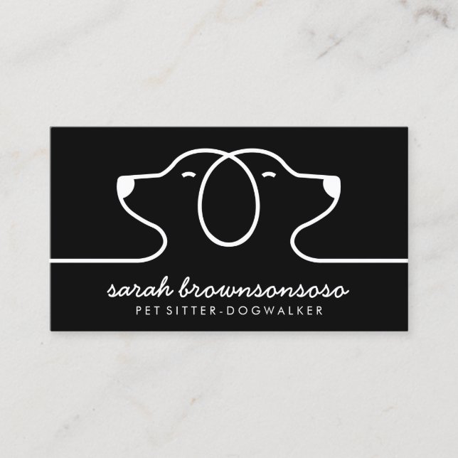 Apartment Dog Walking Service Business Card (Front)