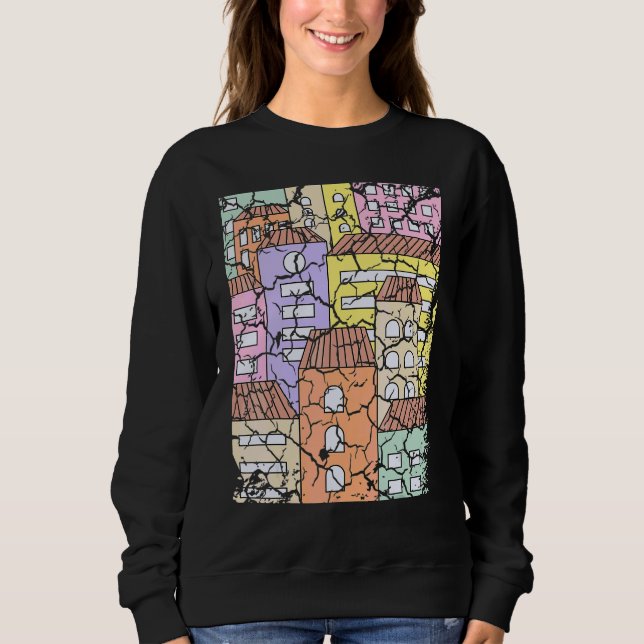 Apartments City Distressed Sweatshirt (Front)
