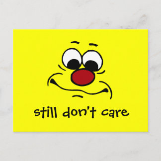 Apathetic Face Grumpey Postcard