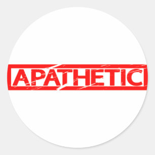 Apathetic Stamp Classic Round Sticker