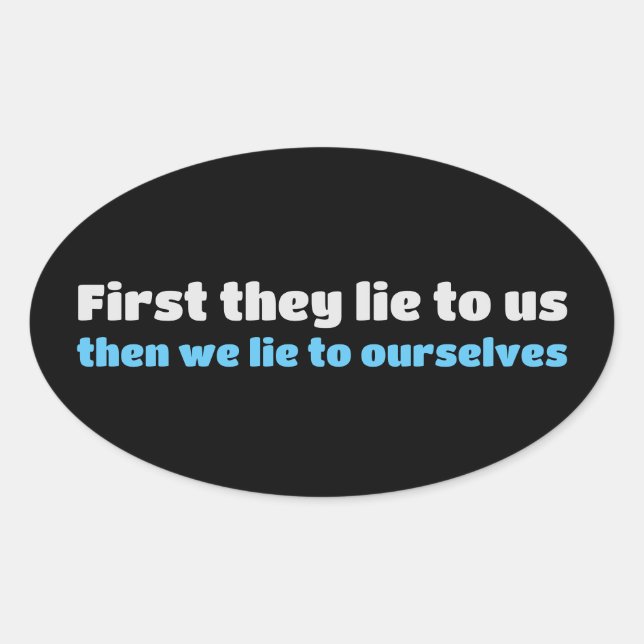 Apathy lies “the price of apathy” politics America Oval Sticker (Front)