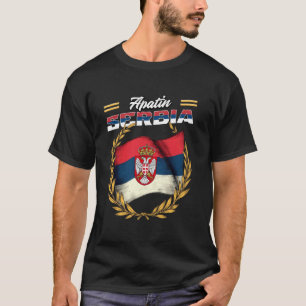 Apatin Serbia Souvenir Srbija Flag T-Shirt