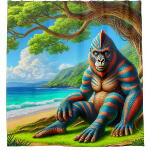 Ape Creature Shower Curtain