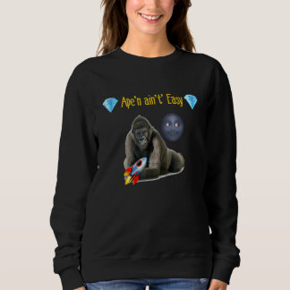 Ape Diamond Hands Moon Rocket Ship Trader Sweatshirt